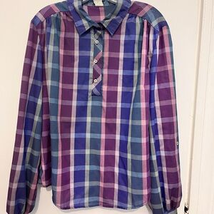 Vintage henley collared shirt